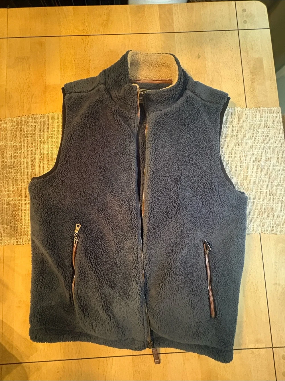 True Grit Navy Sherpa Fleece Vest